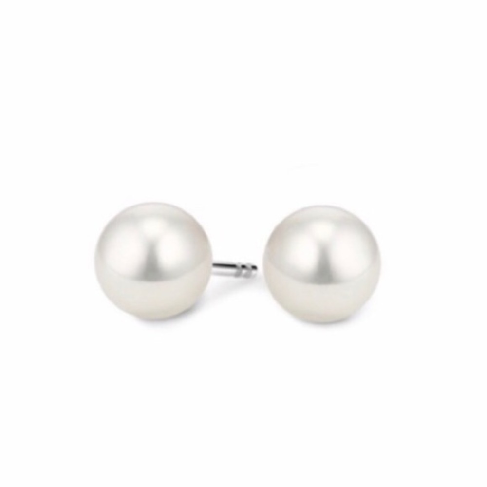 ⚡️Renaissance Freshwater Pearl Stud Earrings 14k White Gold And Sterling Silver
